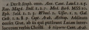 Footnote at Luke 7:31 in the 1707 New Testament of Mill