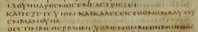 File:Matthew 1.23 Codex Bezae Greek.JPG