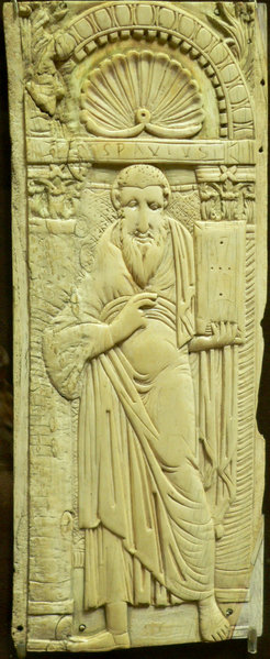 Saint Paul, Byzantine ivory relief, 6th - early 7th century (Musée de Cluny)
