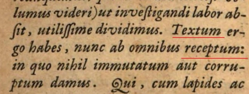 Image:1633 Textus Receptus quote.JPG