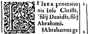 Matthew 1:1 in Beza's 1598 Latin New Testament