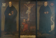 Melanchthon and Luther with Christ crucified in the middle