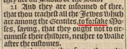 Acts 21:21 in the 1611 King James Version