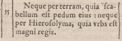 Matthew 5:35 in Beza's 1598 Greek-Latin New Testament