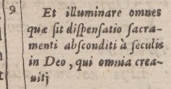 Ephesians 3:9 in the Latin Vulgate in the 1598 of Beza
