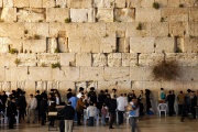 The Western Wall in Jerusalem is a remnant of the wall encircling the Second Temple. The Temple Mount is the holiest site in Judaism.