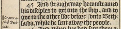 Mark 6:45 in the 1611 King James Version