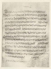 Codex Bobbiensis – The last page of the “Gospel of Mark”