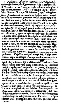 The footnote at Matthew 5:11 in the 1598 New Testament of Theodore Beza
