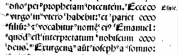 Matthew 1:23 in the 1514 Complutensian Polyglot Latin New Testament