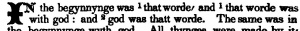 John 1:1 in the 1526 New Testament of William Tyndale