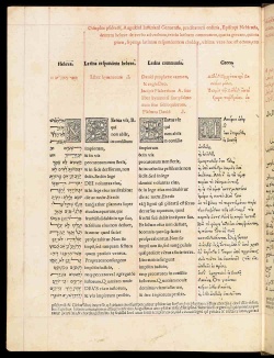 Genoa psalter of 1516, edited by Agostino Giustiniani, Bishop of Nebbio.