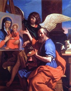 Saint Luke - St Luke displaying a painting of Mary by Guercino