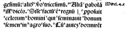 Matthew 13:24 in Latin in the 1514 Complutensian Polyglot