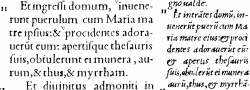 Matthew 2:11 in Latin in the 1565 New Testament of Theodore Beza