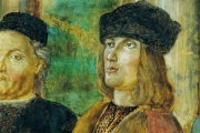 alt=picture of Bernardino Loschi and Aldus Manutius