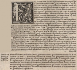 Erasmus’ Annotations concerning Matthew 1:1 in the 1519 Greek / Latin New Testament of Erasmus.[] 