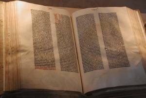 The Gutenberg Bible, the first printed bible