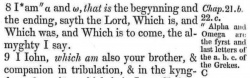 Revelation 1:8 in the 1557 Geneva Bible