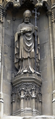 Statue of Lanfranc from the exterior of Canterbury Cathedral