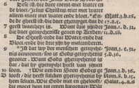 1 John 5 comma section in the 1560 Biestkensbible.
