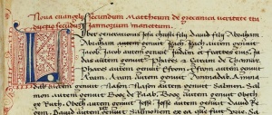 Matthew 1:1 in Giannozzo Manetti's Latin New Testament [1].