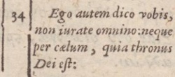 Matthew 5:34 in Beza's 1598 Vulgate
