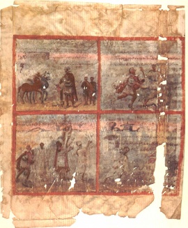 Scenes from Chapter 15 of 1 Samuel from the Quedlinburg Itala fragment (see text).