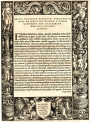 Acknowledgement page engraved and published by Johannes Froben, 1516