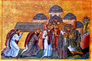The return of the relics of St. John Chrysostom to the Church of the Holy Apostles in Constantinople.