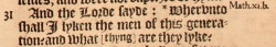 Luke 7:31 in the 1568 Bishops' Bible