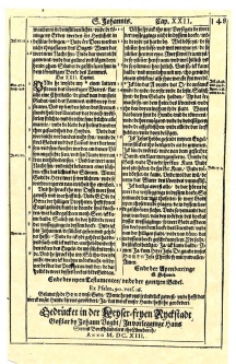 A page in Book of John in 1614 Bible
