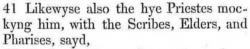 Matthew 27:41 in the 1557 Geneva Bible